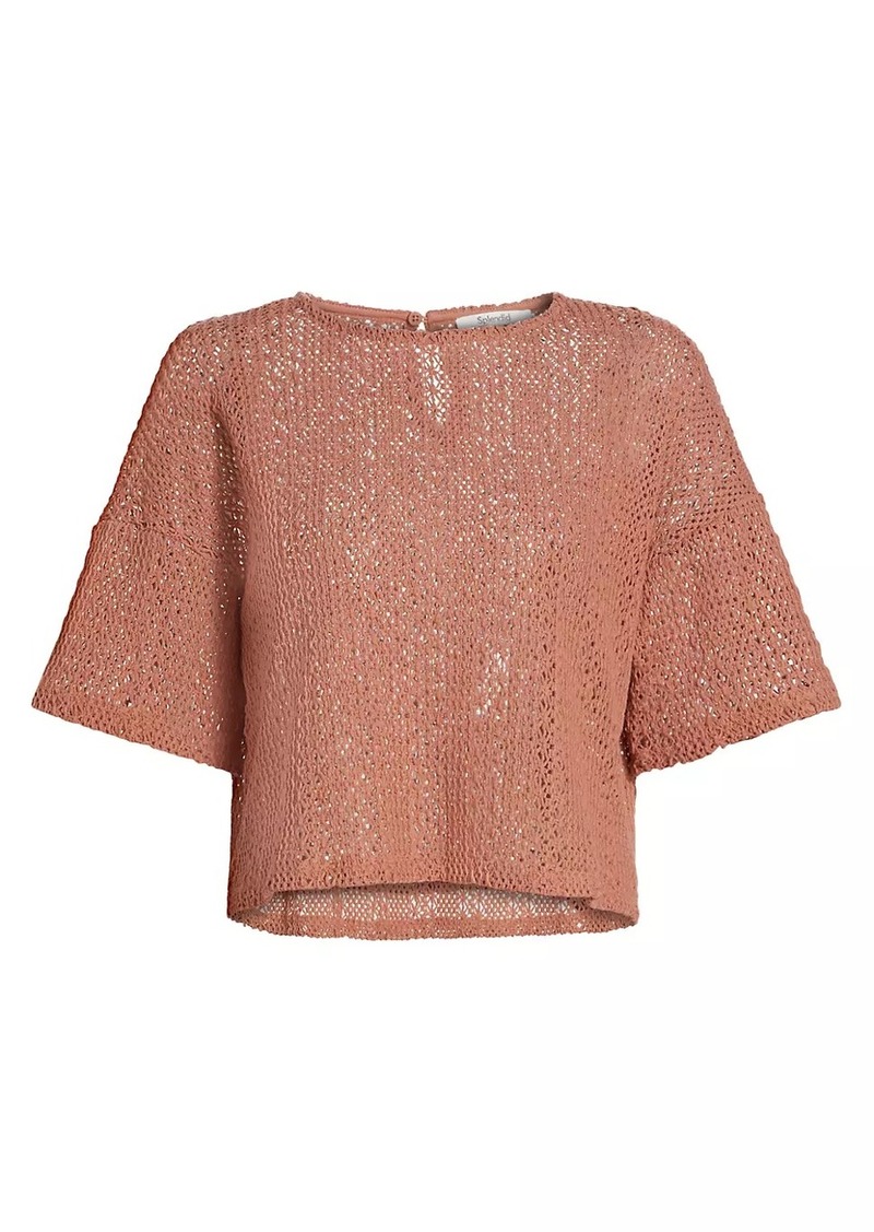 Splendid Finley Cotton-Blend Crochet Sweater