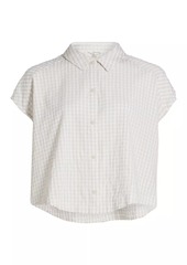 Splendid Gabrielle Gingham Cotton-Blend Top