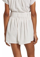 Splendid Gabrielle Gingham High-Rise Shorts