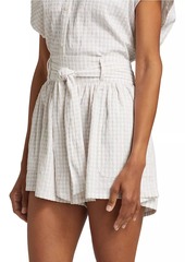 Splendid Gabrielle Gingham High-Rise Shorts