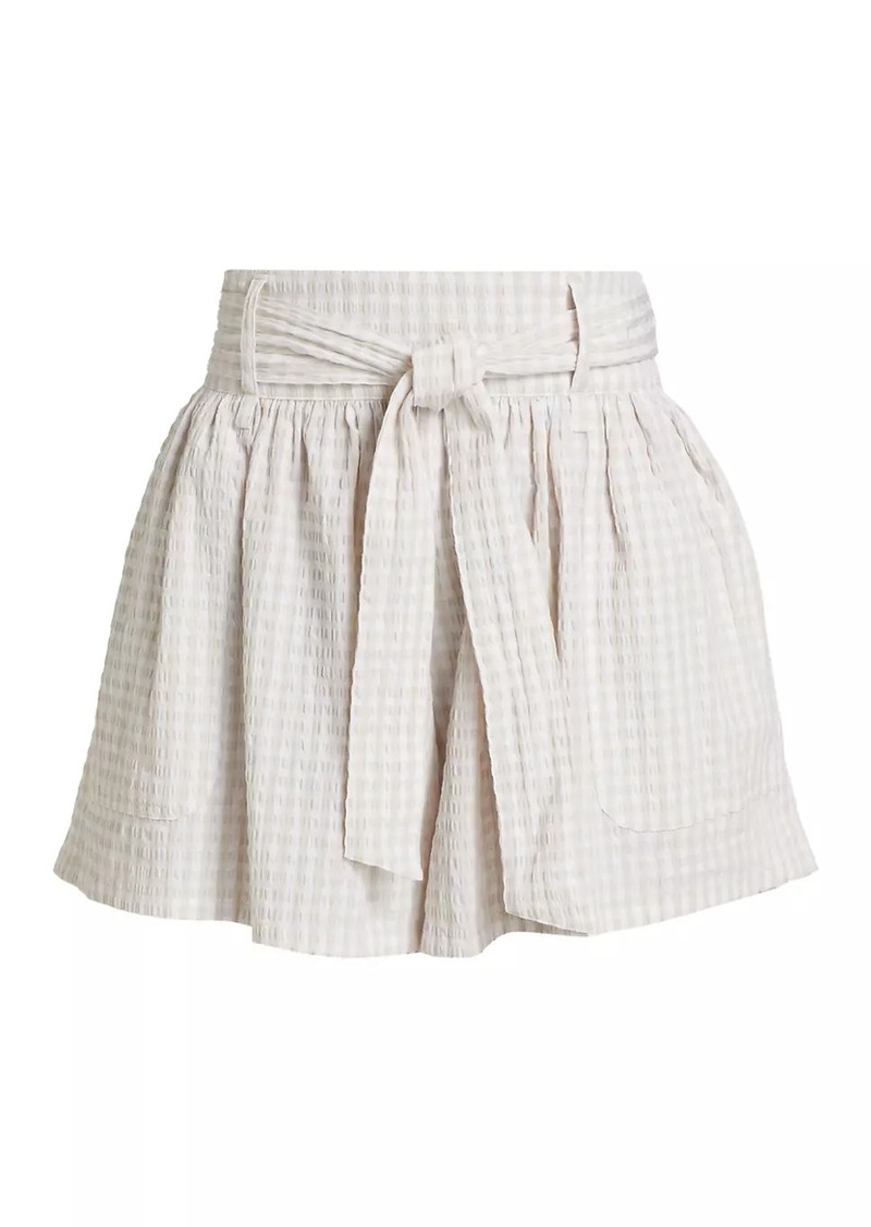 Splendid Gabrielle Gingham High-Rise Shorts