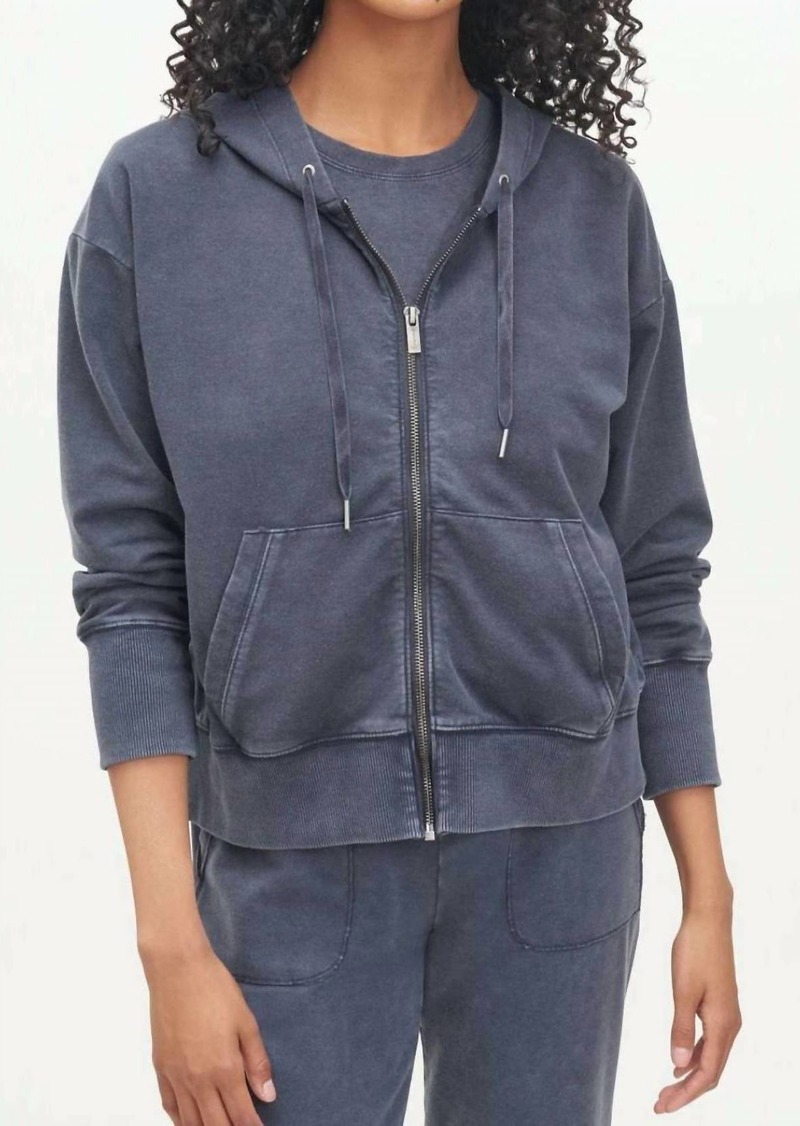 Splendid Georgie Zip Hoodie In Navy