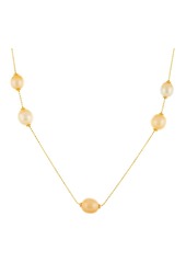 SPLENDID PEARLS Gold Plated Sterling Silver South Sea Pearl Necklace in Natural Golden at Nordstrom Rack