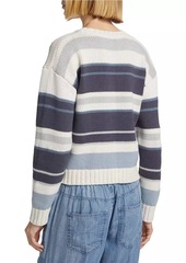 Splendid Harper Striped Cotton-Blend Crewneck Sweater