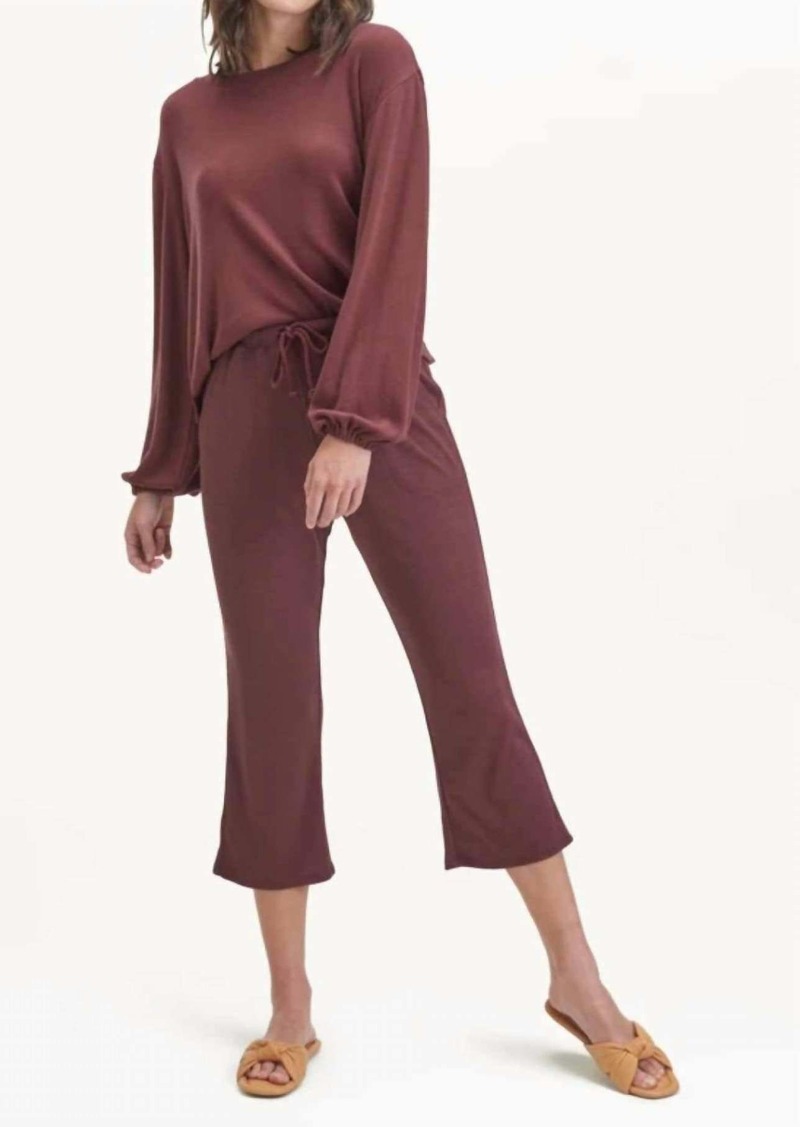 Splendid Hazel Rib Pant In Currant