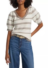 Splendid Hope Striped Short-Sleeve Sweater