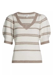 Splendid Hope Striped Short-Sleeve Sweater