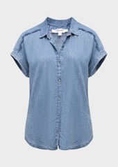 Splendid Kathryn Chambray Short-Sleeve Shirt