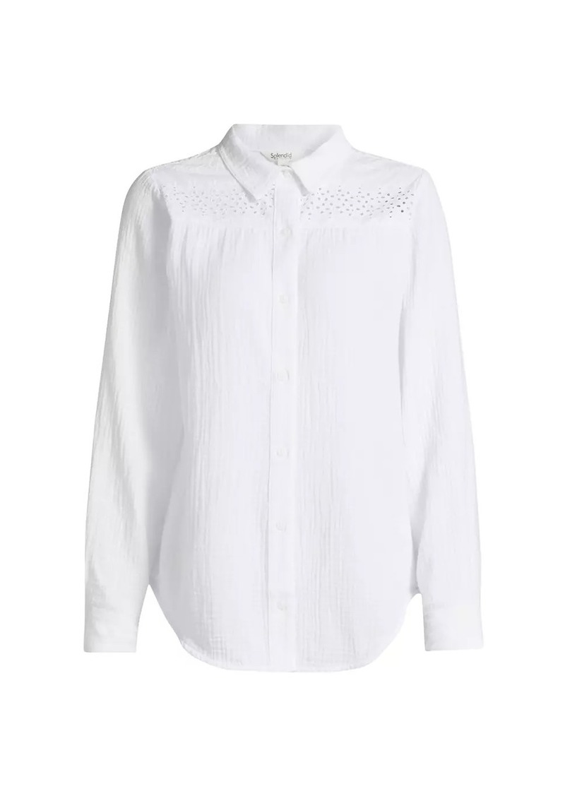 Splendid Kit Eyelet Gauze Shirt