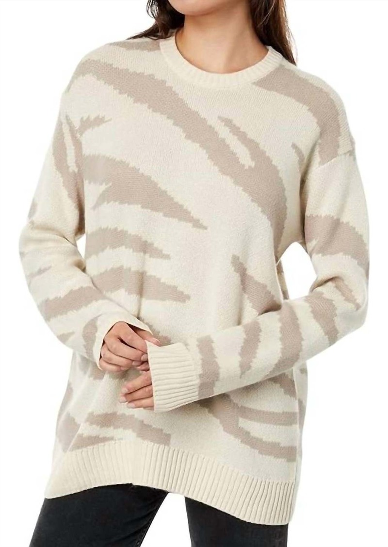 Splendid Lana Zebra Sweater In Beige