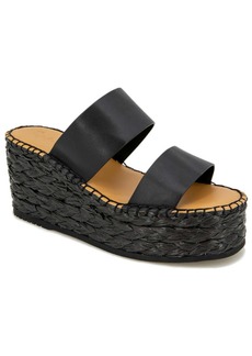 Splendid Linda Womens Leather Slip-On Wedge Sandals