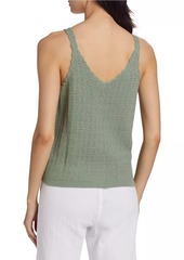 Splendid Linen-Blend Scallop Knit Tank