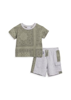 Splendid Little Boy's 2-Piece Bandana Print T-Shirt & Shorts Set