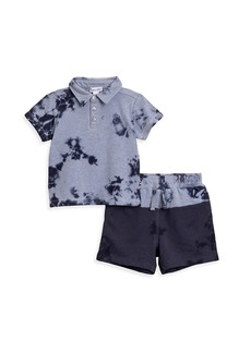 Splendid Little Boy's 2-Piece Burn Tie-Dye Shirt & Shorts Set