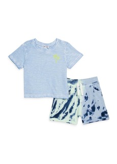 Splendid Little Boy's 2-Piece Palm Tree Tie-Dye T-Shirt & Shorts Set