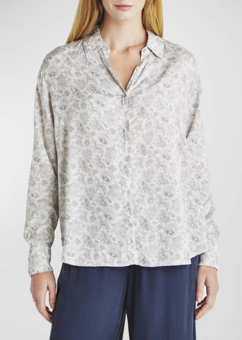 Splendid Mackenzie Paisley-Print Button-Front Shirt