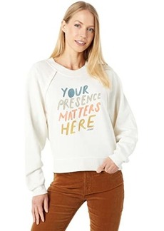 Splendid Morgan Harper Nichols Wild and Free Pullover Eco Fleece Sweatshirt