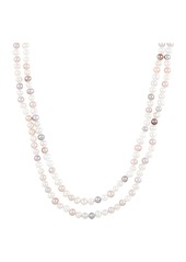 Splendid Natural Multicolored 5-5.5mm Cultured Freshwater Pearls Endless Necklace