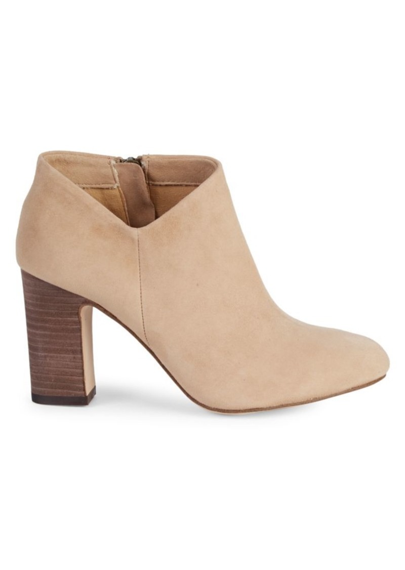 Neves Suede Stacked-Heel Ankle Boots