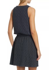 Splendid Paola Cotton-Blend V-Neck Crochet Minidress