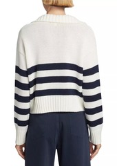 Splendid Parker Striped Cotton Polo Sweater
