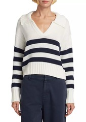 Splendid Parker Striped Cotton Polo Sweater