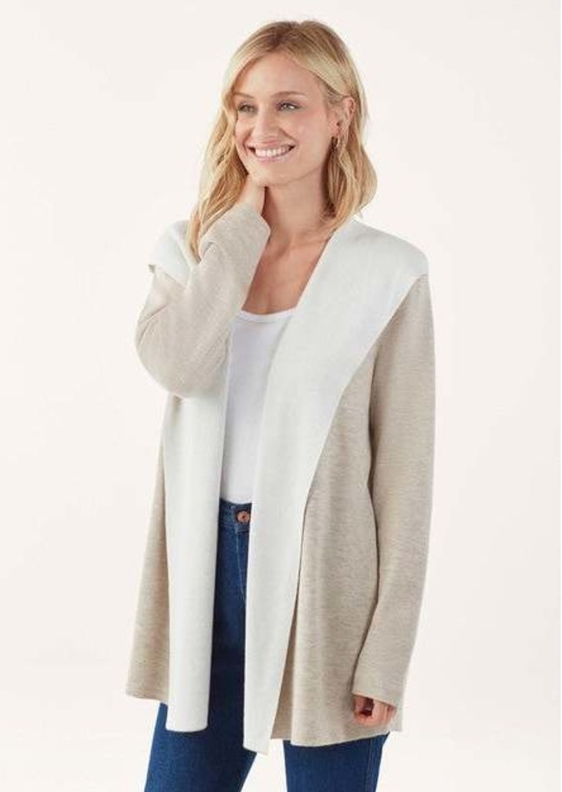 tan hooded cardigan