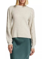 Splendid Phoebe Pointelle Wool-Blend Sweater