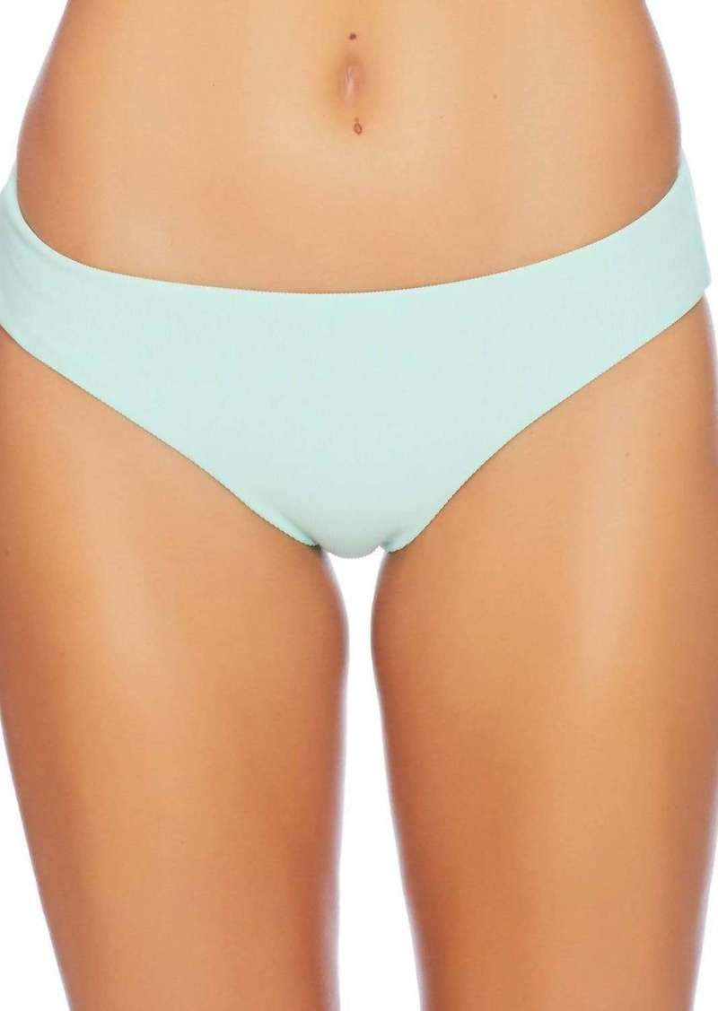 Splendid Solid Retro Bikini Bottom In Aqua