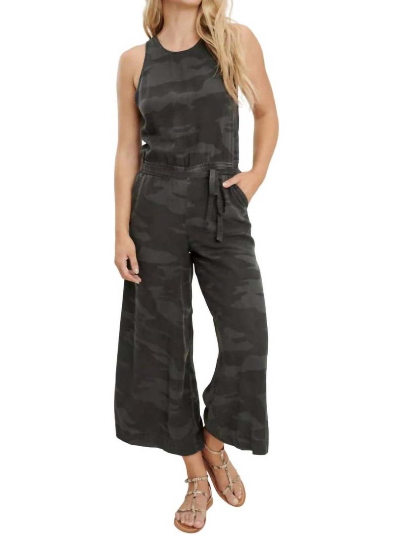 Splendid Somerset Wide Leg Jumpsuit In Lead Camo