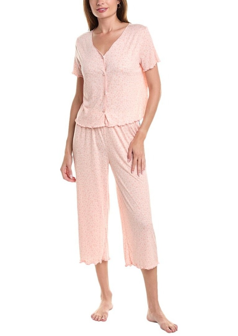 Splendid 2pc Sleep Cardigan & Crop Pant Set