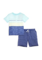 Splendid Boys' Sunkissed Striped Henley & Shorts Set - Little Kid