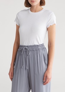 Splendid Cannes Rib Cotton Blend Top in White at Nordstrom Rack