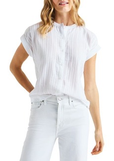 Splendid Channing Embroidered Stripe Cotton Button-Up Shirt