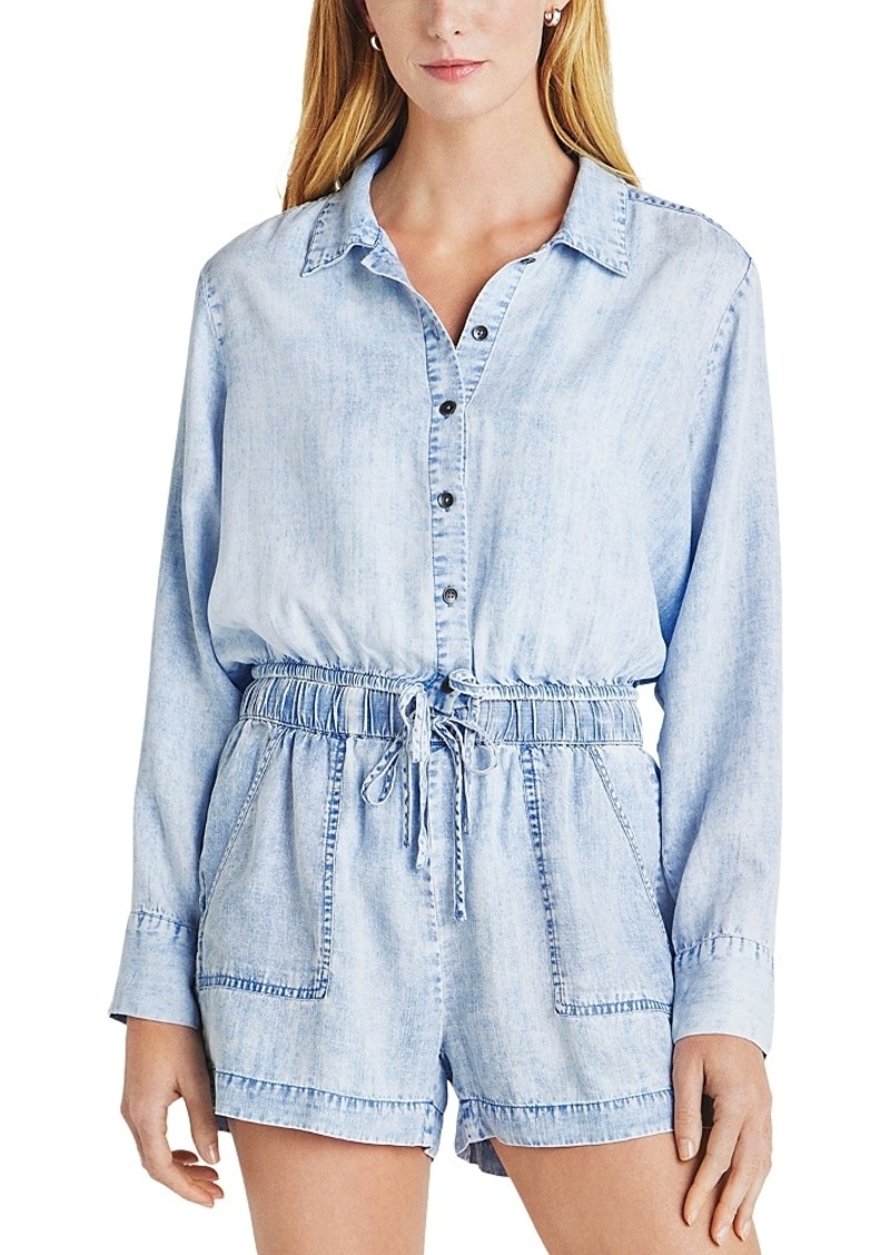 Splendid Dillon Button Front Drawstring Hem Shirt