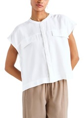 Splendid Kamryn Boxy Short Sleeve Button-Up Shirt
