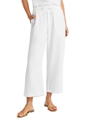 Splendid Kit Eyelet Trim Cotton Gauze Crop Pants