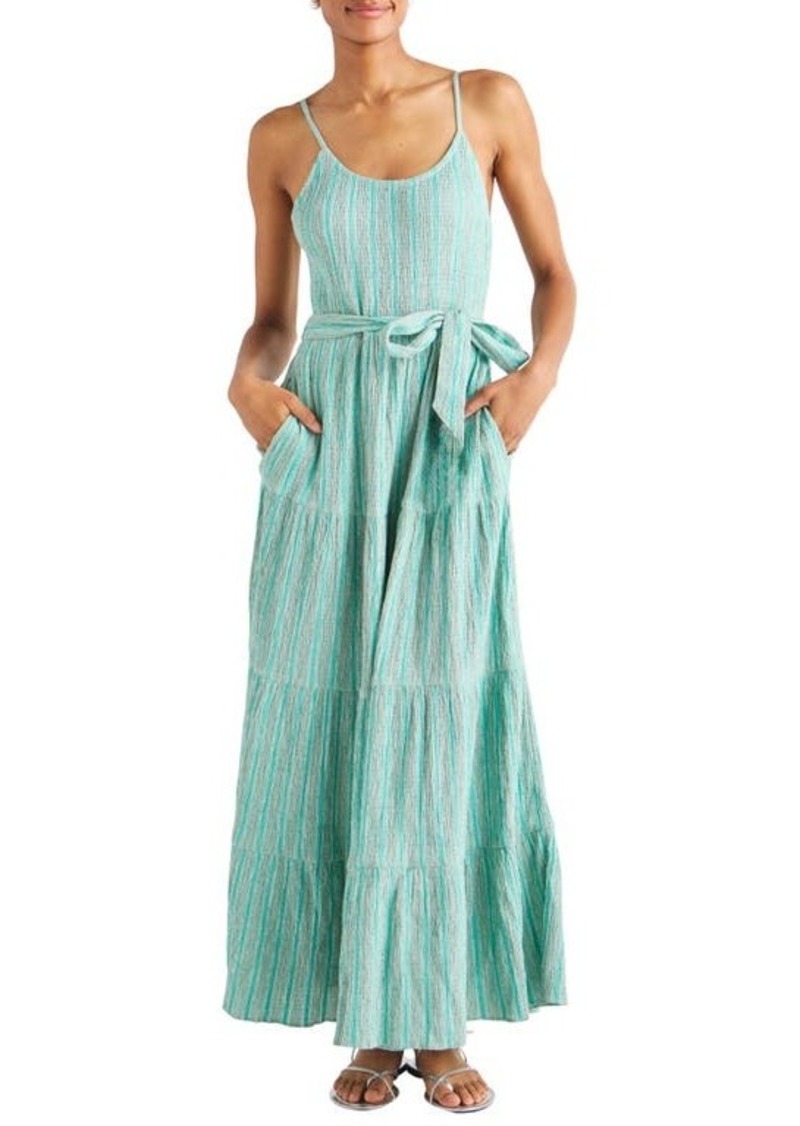 Splendid Laguna Stripe Cotton Blend Maxi Dress