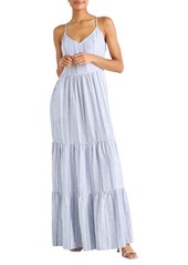 Splendid Marseille Stripe Tiered Cotton Maxi Sundress at Nordstrom