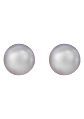 SPLENDID PEARLS 14K Yellow Gold 5-5.5mm Greay Freshwater Pearl Stud Earrings in Dyed Gray at Nordstrom Rack