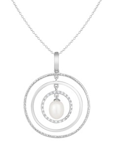 SPLENDID PEARLS Fancy 8-9mm Freshwater Pearl Pendant Necklace in White at Nordstrom Rack