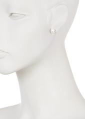 SPLENDID PEARLS Fancy CZ 7.5-8mm Natural White Cultured Freshwater Pearl Stud Earrings at Nordstrom Rack