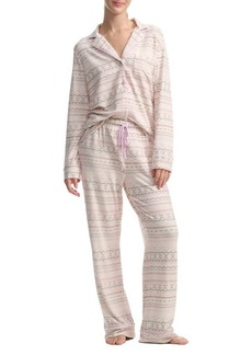 Splendid Plaid Long Sleeve Knit Pajamas