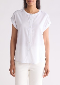 Splendid Provence Rolled Sleeve Button-Up Top in White at Nordstrom Rack