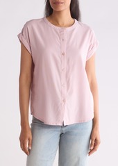 Splendid Provence Rolled Sleeve Button-Up Top in White at Nordstrom Rack