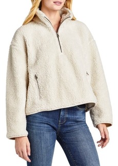 Splendid Quarter Zip High Pile Fleece Pullover