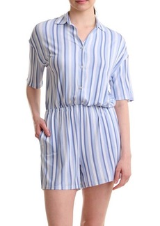 Splendid Stripe Collared Pajama Romper