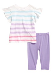 Splendid Tie Dye Stripe T-Shirt & Leggings Set (Baby)