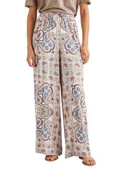 Splendid Venice Scarf Print Wide Leg Cargo Pants