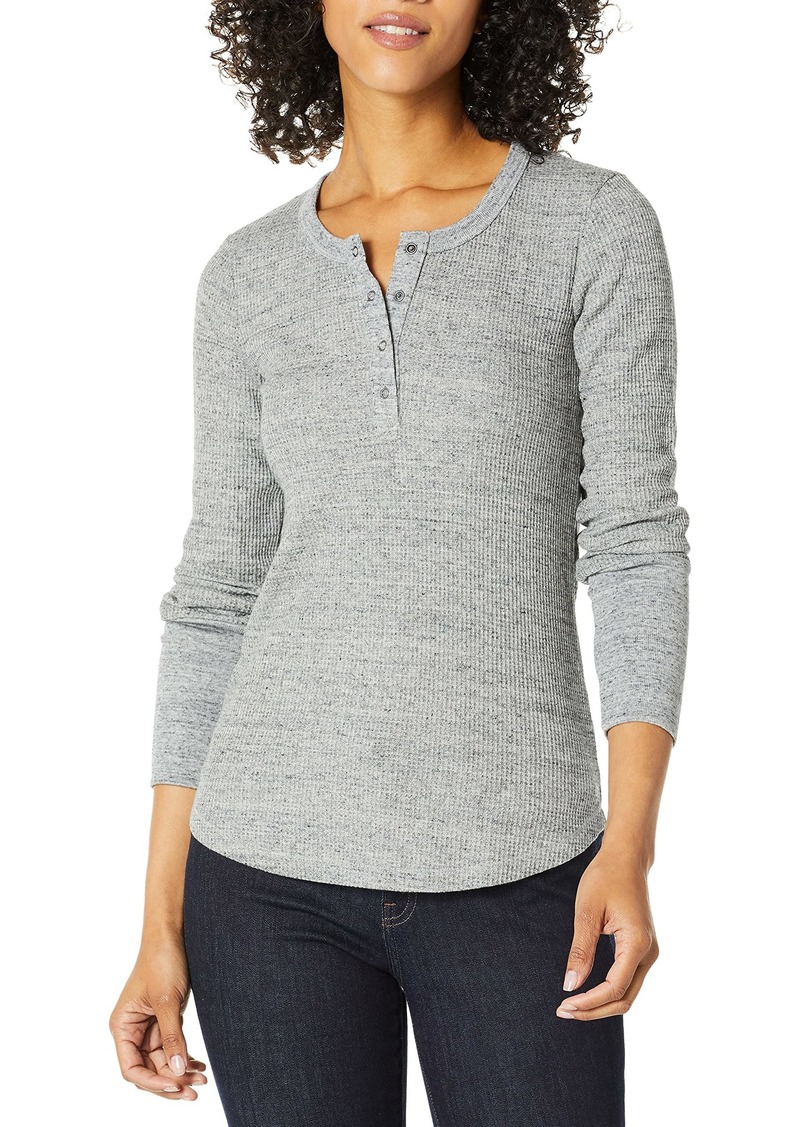 Splendid Women's Long Sleeve Thermal Henley Shirt | Cozy Pima Cotton Blend |  |